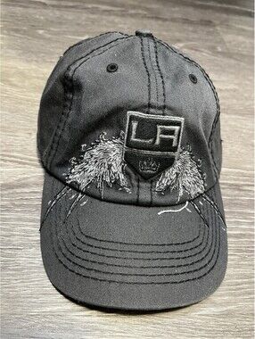 Fanatics LA Kings Acid Wash Hat Cap Black Gray Adjustable